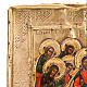 Icône ancienne Christ sur trône avec Deesis s2