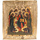 Icona antica Cristo in trono con Deesis (supplica) s1