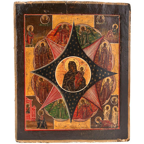 Icona antica "Madonna del roveto ardente" 1