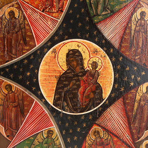 Icona antica "Madonna del roveto ardente" 5