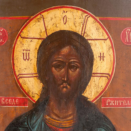Icona antica russa "Cristo Pantocratore" 3