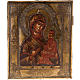 Icona antica "Madonna di Tichvin" con riza s1