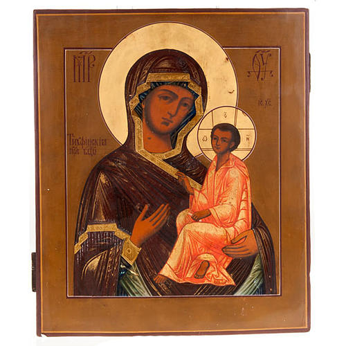 Antique icon Our Lady of Tichvin' 1