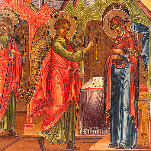 Ancient icon of the "annunciation" 2