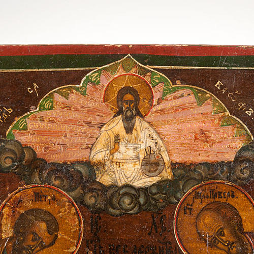 Icona antica Cristo  con la Deesis (supplica) 7