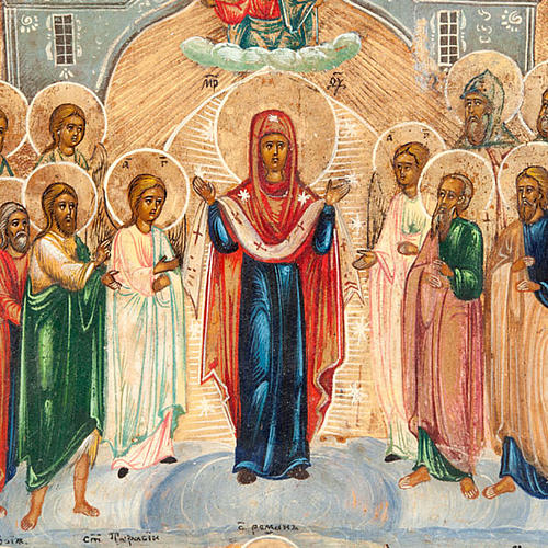 Icona antica detta Pokrov "Protezione della madre di Dio" 2