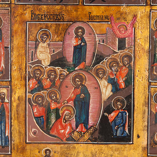 Icona antica "Le dodici grandi feste dell'anno liturgico" 2