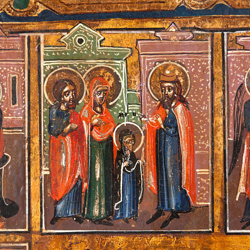 Icona antica "Le dodici grandi feste dell'anno liturgico" 4