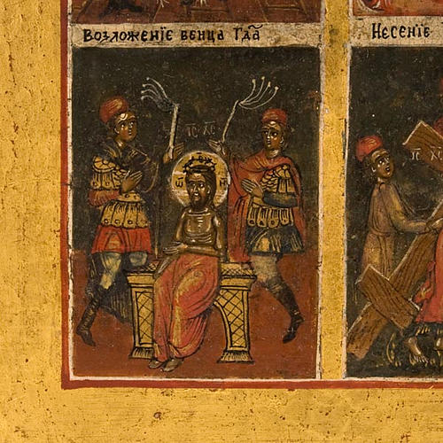 Icona russa antica "sedici feste e passione" 7