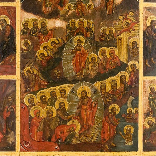 Ikona rosyjska antyk 'dwanaście świąt roku liturgicznego' 2