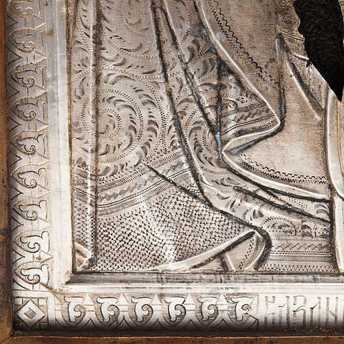 Icona antica "Madre di Dio di Kazan" Russia cofanetto con vetro 5