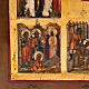 Antique Russian icon, Sixteen Great Feasts, Mstjora XIX century s4
