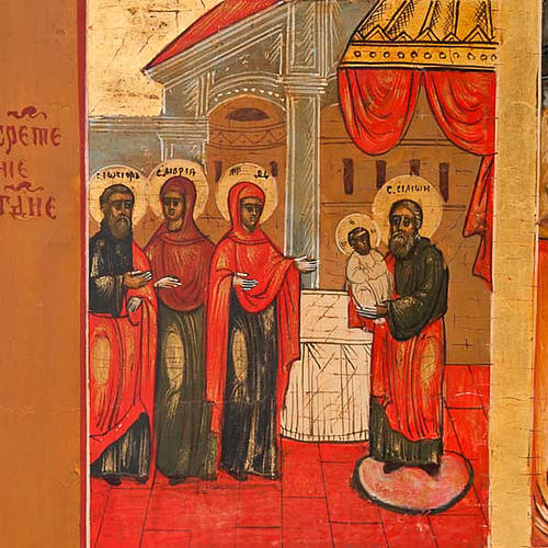 Icona antica "12 feste" Russia 5