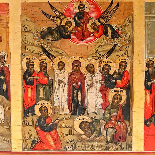 Icona antica "12 feste" Russia 8