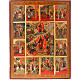 Icona antica "12 feste" Russia s1