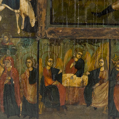 Icono antiguo "doce grandes fiestas" Mstjora XIX sig 5