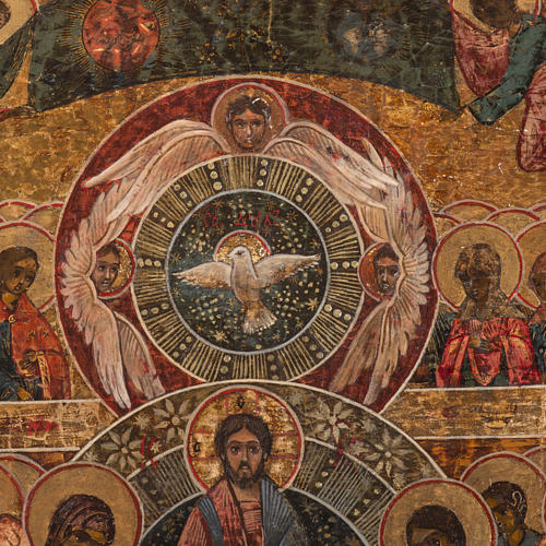 Icona antica Russia "Giudizio Universale" metà XIX sec. 3