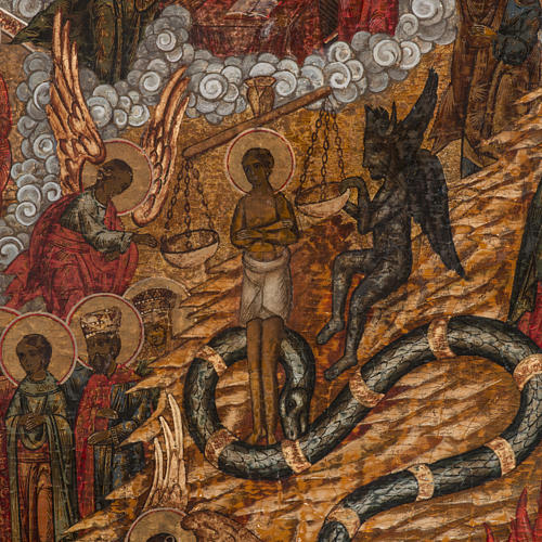 Old Russian Icon Last Judgment, 19th century 4