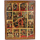 Antique Russian icon of the Twelve Great Feasts 19th century s1