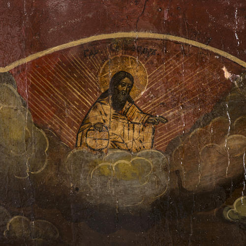 Icona antica russa "San Giovanni Battista precursore e scene" 3
