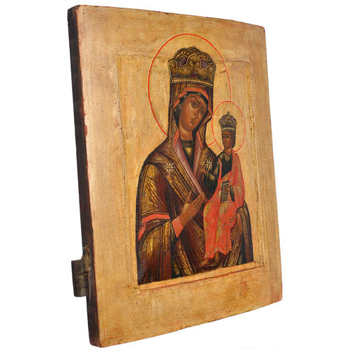 Antique Russian icon, Our Lady Odighitra XVIII century 2