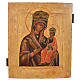 Icona russa antica Madonna Odighitria XVIII secolo s1
