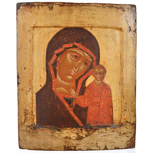 Antique Russian icon Our Lady of Kazan XVII century 1
