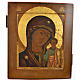 Icona russa antica Madonna Kazan XIX secolo s1