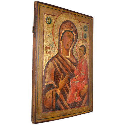 Icona antica russa Madonna di Tichvin 68x57 cm XIX sec. 2
