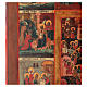 Icona antica russa 12 grandi feste 69x53 cm XIX sec s4