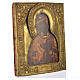Icona russa antica Madonna Feodorov riza bronzo s2