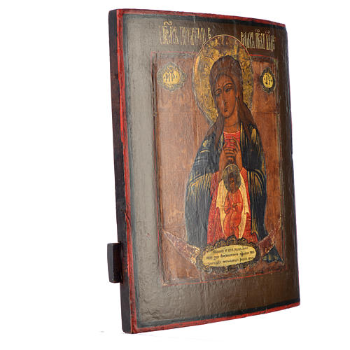 Alte russische Ikone Madonna del Parto 18. Jh. 2