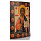 Icona russa antica Pantokrator e santi scelti XIX sec s2