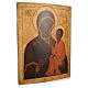 Icona russa antica Madre Dio Tichvin XVII sec s2