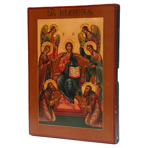 Christ Pantocrator antique Russian icon, restored XIX century 2