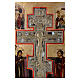 Icona antica russa Crocifissione (Stauroteca) 35x30 cm s2
