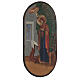Icona antica Annunciazione XIX secolo fondo oro 50x25 cm s3