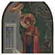 Antique icon of Annunciation XIX century, gold background 50x25 cm s2