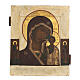 Icona antica russa Madre di Dio di Kazan XIX secolo 32x26 cm s1