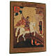 Icona antica russa San Giorgio e il drago XIX secolo 42x34 cm s3