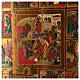 Icona Russa Antica 12 Feste e Resurrezione metà XIX sec 52x45 cm s2