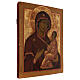 Icône russe ancienne Mère de Dieu de Tichvin XVIII-XIX siècle 46x38 cm s3