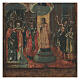 Icona antica russa Riza Pokrov Protezione della Madre di Dio 1870 22x18 cm s5