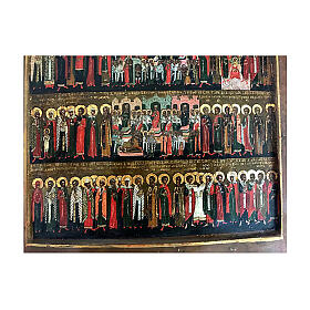 Russische Ikone Menologium Juni Orthodox 19 Jahrhundert, 30x25 cm