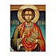 Icona Russia Antica San Pantaleone metà XIX sec 30x28 cm s3