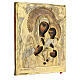 Icône ancienne Ukraine Mère de Dieu de Iver riza fin XIX siècle 27x22 cm s5