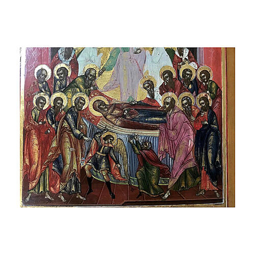 Ancient Russian icon Dormition of the Virgin, 19th century, 32x27 cm 2