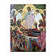 Icona Russia Antica Dormizione della Vergine XIX sec 32x27 cm s3