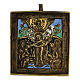 Icon Joy of All the Suffering bronze enameled Russia XIX C. 5x5 cm s1