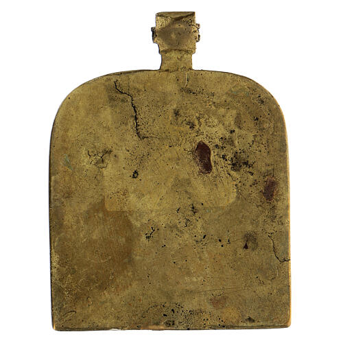 Russische Ikone Bronze Madonna Hodegetria 19 Jahrhundert, 10x5 cm 3